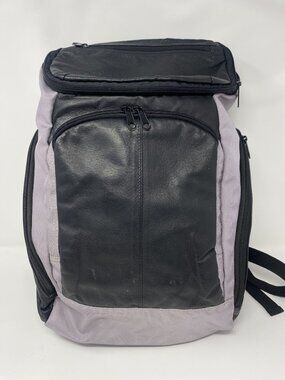 Vintage Wilsons Leather M Julian Backpack Black Gray Leather Canvas